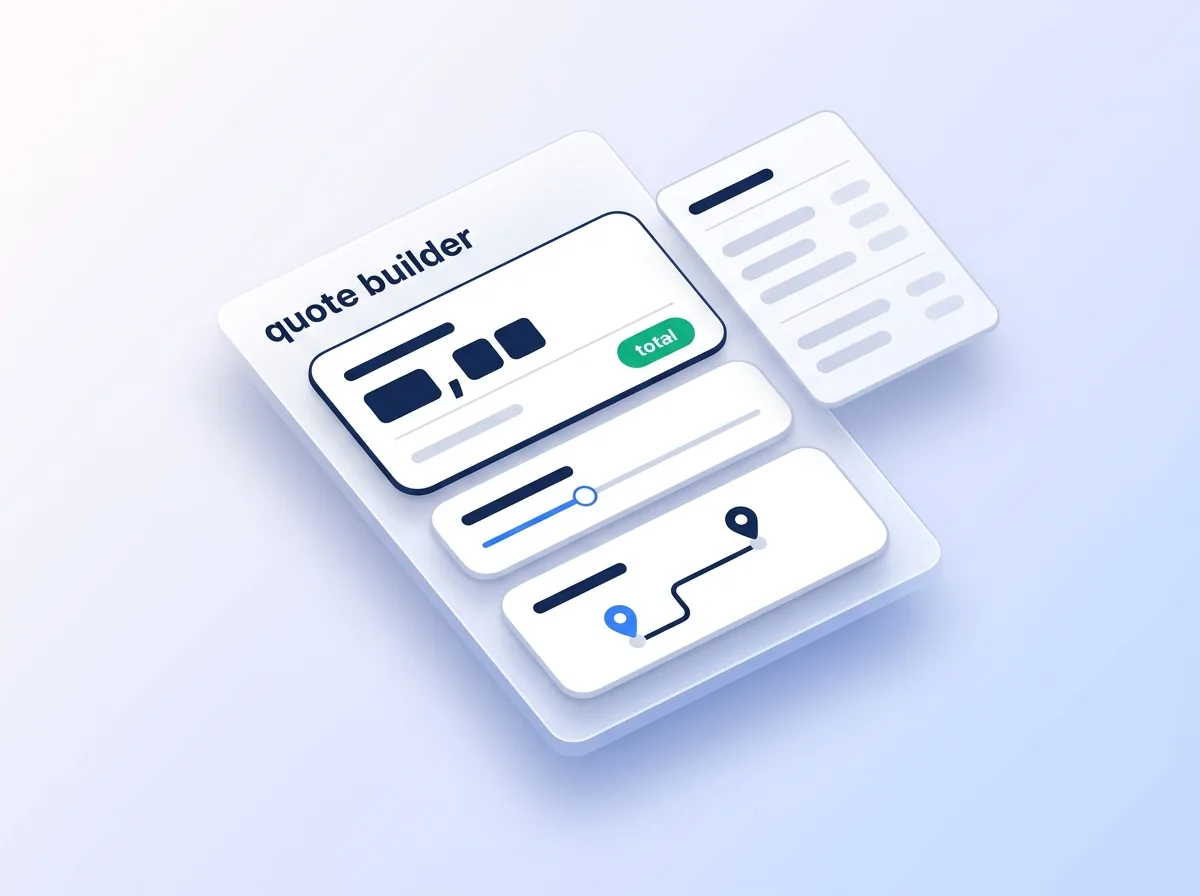 Courier quote builder showing a rate sheet with per-customer pricing